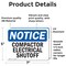Signmission Compactor Electrical Shutoff, 7 in W x Rectangle, Vinyl Decal OS-2PACK-NS-D-57-L-10737 - alternate 3